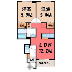 ナックサクラニュータウン Aの物件間取画像